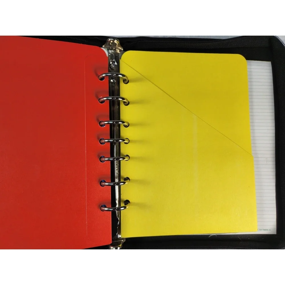 Vintage Day-Timer 7 Ring Zipper Planner Organizer Binder 5.5x8.5 + Accessories